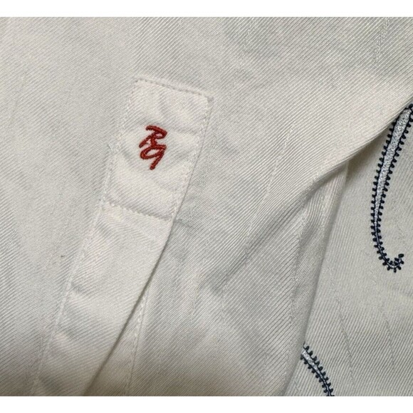 Robert Graham Men’s Large Paisley Button Up Flip Contrast Cuff Art To Wear Shirt - Picture 5 of 14